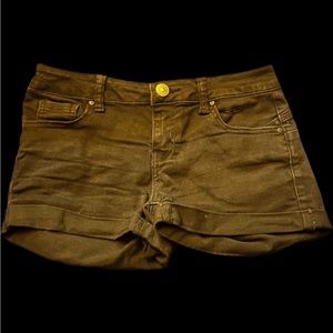 Wax Jean Black High Waisted Shorts